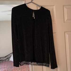Ronni Nicole Black Shimmer Blouse